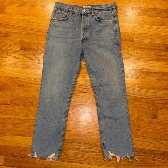 Agolde Riley High Rise Straight Crop Jeans - Picture 7 of 11